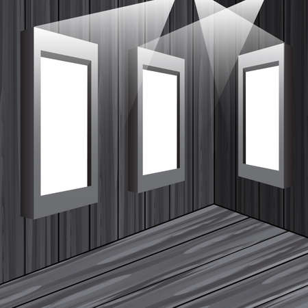 Room with pictures. Vector illustration.のイラスト素材