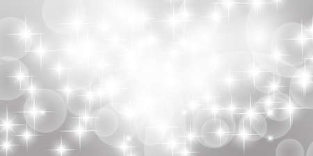 Abstract bokeh with silver background. Festive defocused lightsのイラスト素材