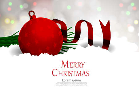 Christmas ornament and Christmas tree card concept design.のイラスト素材