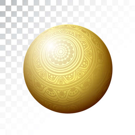 Gold Christmas ornament design.のイラスト素材