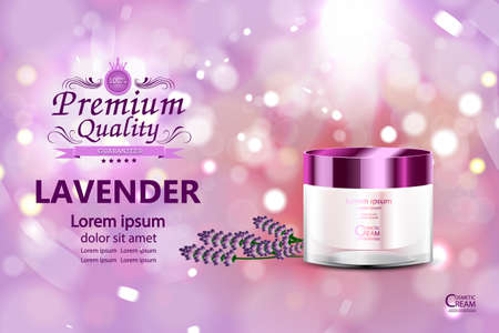 Luxury beauty product ads bottle template design with bokeh design.のイラスト素材