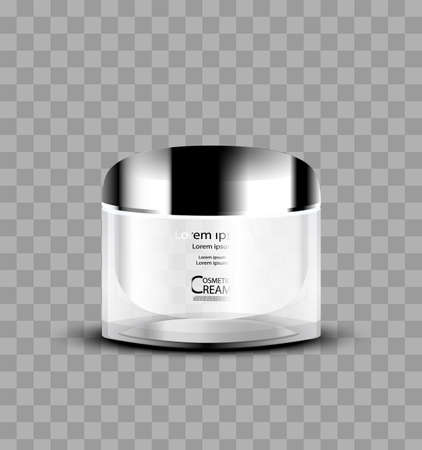Luxury cosmetic Bottle package skin care cream, Beauty cosmetic product poster, with isolated backgroundのイラスト素材