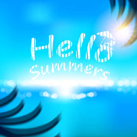 Summer Beach With Shiny Sparkling Sea Water Vector Background Royalty Free Vector Graphics