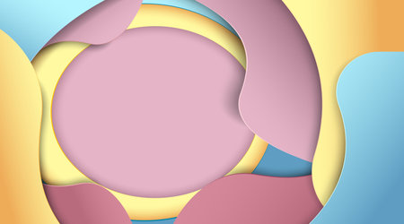 Banners set with 3D abstract background and paper cut shapes, Vector design layout for business...