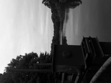 Industrial view at the lakeの写真素材