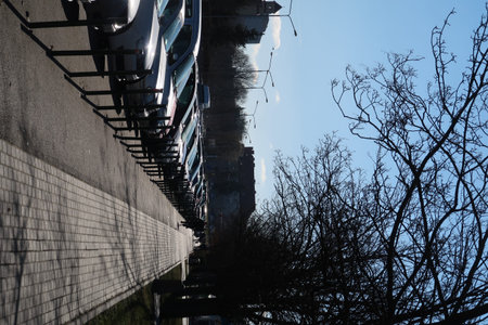 European public space with the urban environment, transport, people and nature