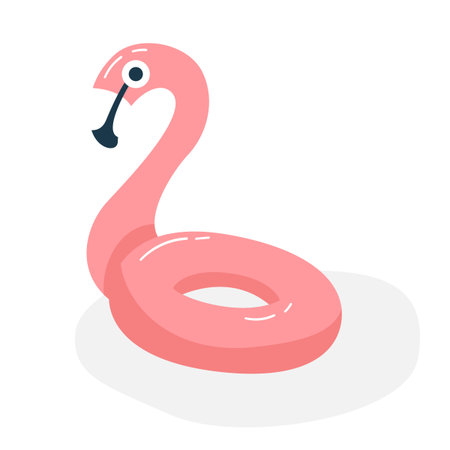 Inflatable flamingo. Summer flamingo float. Toy, pool, summer. Marine concept. Isolated. flamingo...