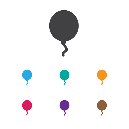 Vector Illustration Of Infant Symbol On Balloon Icon. Premium Quality Isolated Decoration Element In Trendy Flat Style.のイラスト素材