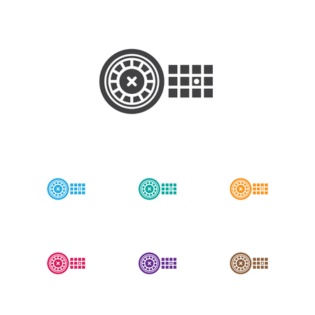Vector Illustration Of Casino Symbol On Roulette Icon. Premium Quality Isolated Fortune Element In Trendy Flat Style.のイラスト素材