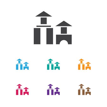 Vector Illustration Of Logical Symbol On Structure Icon. Premium Quality Isolated Architecture Element In Trendy Flat Style.のイラスト素材