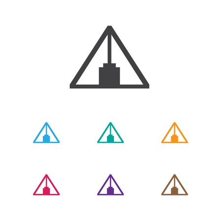 Vector Illustration Of Camping Symbol On Triangle Icon. Premium Quality Isolated Pyramid Element In Trendy Flat Style.のイラスト素材