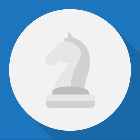 Vector Illustration Of Active Symbol On Chess Flat Iconのイラスト素材