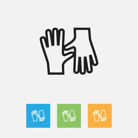 Vector Illustration Of Cleaning Symbol On Gauntlet Outlineのイラスト素材