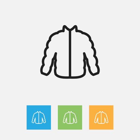 Vector Illustration Of Shopping Symbol On Sweater Outline. Premium Quality Isolated Cardigan Element In Trendy Flat Style.のイラスト素材