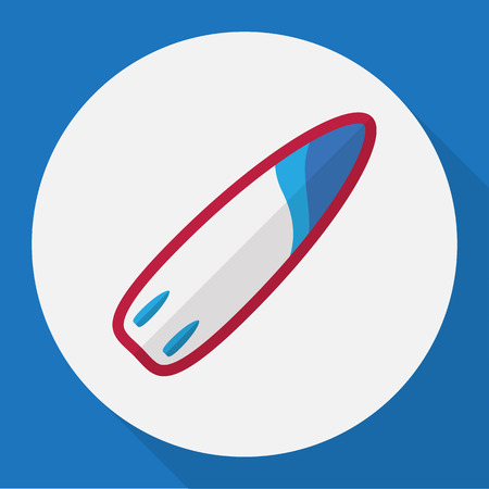 Vector Illustration Of Exercise Symbol On Surfing Flat Iconのイラスト素材