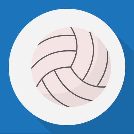 Vector Illustration Of Healthy Symbol On Volleyball Flat Iconのイラスト素材