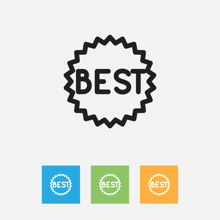 Vector Illustration Of Business Symbol On Badge Outlineのイラスト素材