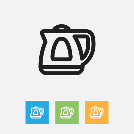 Vector Illustration Of Meal Symbol On Electric Kettle Outlineのイラスト素材