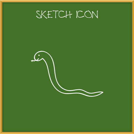 Vector Illustration Of Animal Symbol On Snake Doodleのイラスト素材