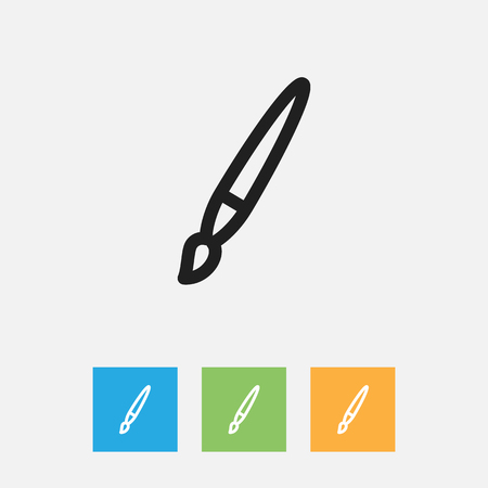 Vector Illustration Of Education Symbol On Brush Outlineのイラスト素材