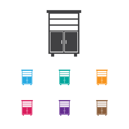 Vector Illustration Of Furnishings Symbol On Material Cupboard Iconのイラスト素材