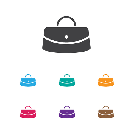 Vector Illustration Of Business Symbol On Billfold  Icon. Premium Quality Isolated Reticule Element In Trendy Flat Style.のイラスト素材