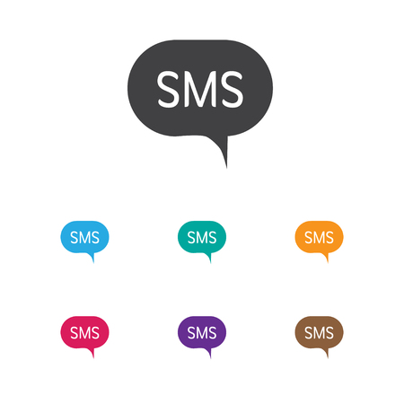 Vector Illustration Of Gadget Symbol On Sms Icon. Premium Quality Isolated Message Element In Trendy Flat Style.のイラスト素材