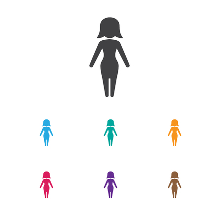 Vector Illustration Of Folks Symbol On Mother Icon. Premium Quality Isolated Mom Element In Trendy Flat Style.のイラスト素材