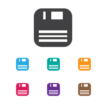 Vector Illustration Of Bureau Symbol On Floppy Disk Icon. Premium Quality Isolated Diskette Element In Trendy Flat Style.のイラスト素材