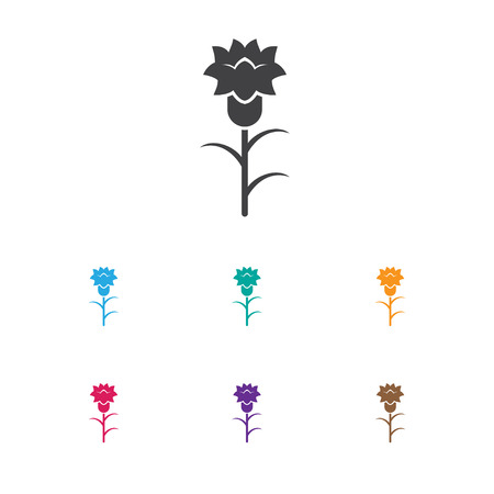 Vector Illustration Of Agriculture Symbol On Floral Icon. Premium Quality Isolated Flower  Element In Trendy Flat Style.のイラスト素材