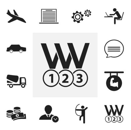 Set Of 12 Editable Complex Icons.のイラスト素材