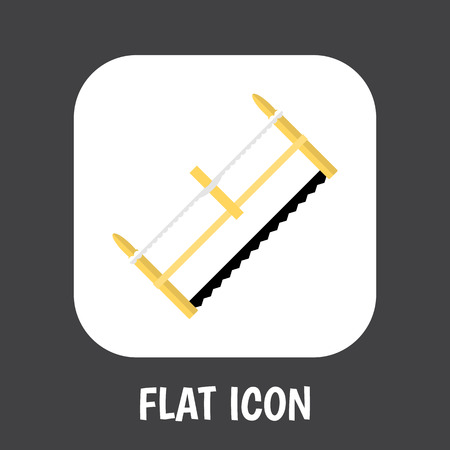 A vector illustration of tools symbol on hacksaw flat icon.のイラスト素材