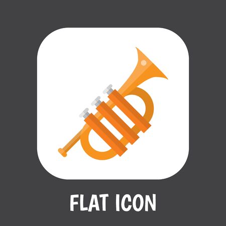 A Vector Illustration Of Melody Symbol On Alt Flat Icon. Premium Quality Isolated Tuba Element In Trendy Flat Style.のイラスト素材