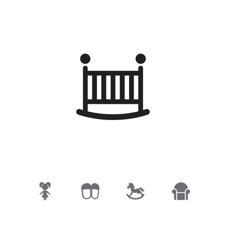 Set Of 5 Editable Kin Icons. Includes Symbols Such As Pony, Seat, Girl And More. Can Be Used For Web, Mobile, UI And Infographic Design.の写真素材