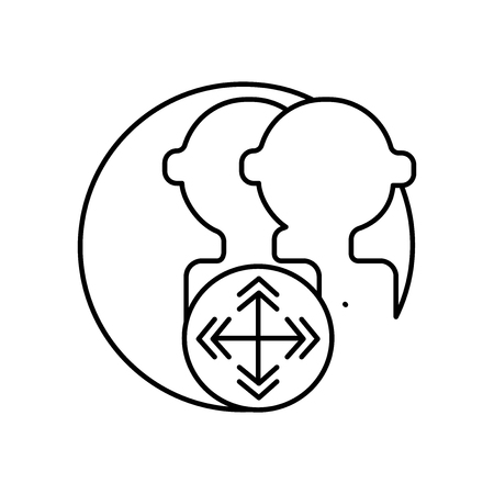 User icon vector isolated on white backgroundのイラスト素材