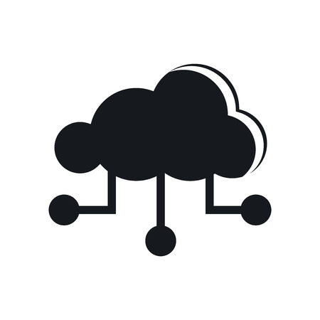 Cloud icon vector isolated on white background for your web and mobile app design, Cloud logo conceptのイラスト素材