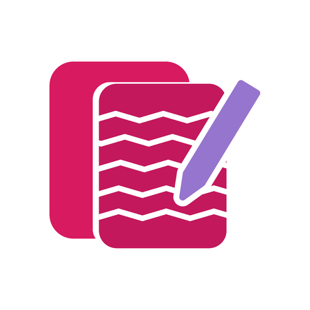 Notepad icon vector isolated on white background for your web and mobile app design, Notepad logo conceptのイラスト素材