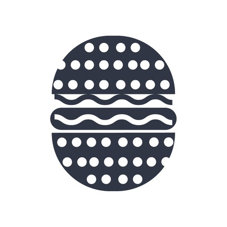 Hamburger with Bacoon icon vector isolated on white background for your web and mobile app design, Hamburger with Bacoon logo conceptのイラスト素材