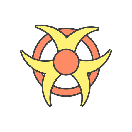 Radiation icon vector isolated on white background for your web and mobile app design, Radiation logo conceptのイラスト素材