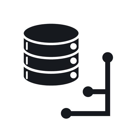 Database icon vector isolated on white background for your web and mobile app design, Database logo conceptのイラスト素材