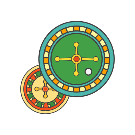 Roulette icon vector isolated on white background for your web and mobile app design, Roulette logo conceptのイラスト素材