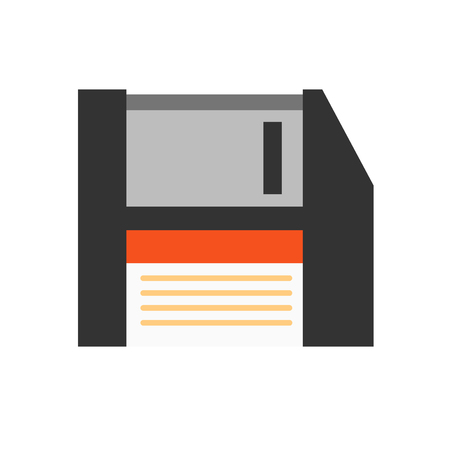 Floppy disk icon vector isolated on white background for your web and mobile app design, Floppy disk logo conceptのイラスト素材