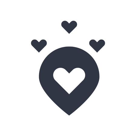 Love pointer icon vector isolated on white background for your web and mobile app design, Love pointer logo conceptのイラスト素材