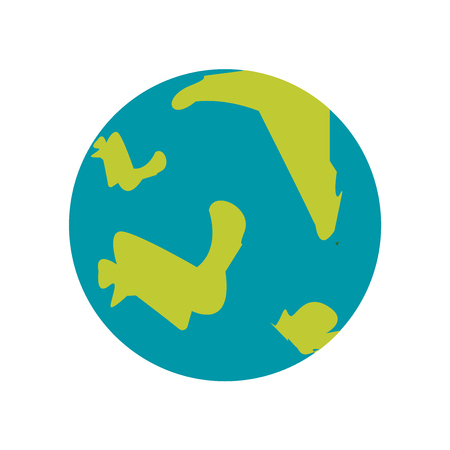 Planet earth icon vector isolated on white background for your web and mobile app design, Planet earth logo conceptのイラスト素材