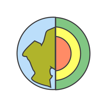 Geology icon vector isolated on white background for your web and mobile app design, Geology logo conceptのイラスト素材