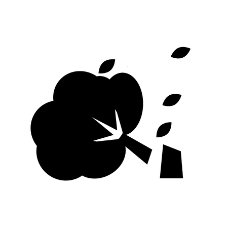 Wind bending Tree icon vector isolated on white background for your web and mobile app design, Wind bending Tree logo conceptのイラスト素材