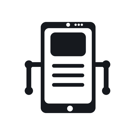 Smartphone icon vector isolated on white background for your web and mobile app design, Smartphone logo conceptのイラスト素材