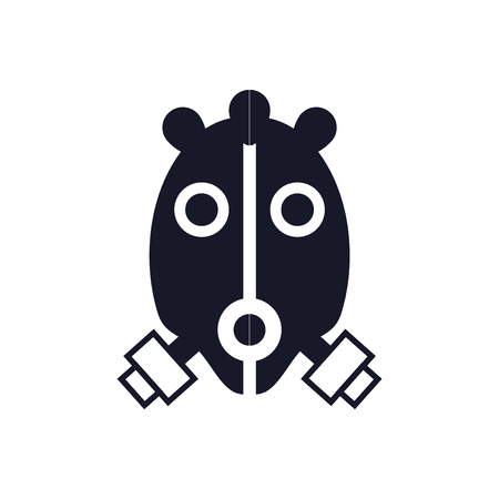 Oxygen mask icon vector isolated on white background for your web and mobile app design, Oxygen mask logo conceptのイラスト素材