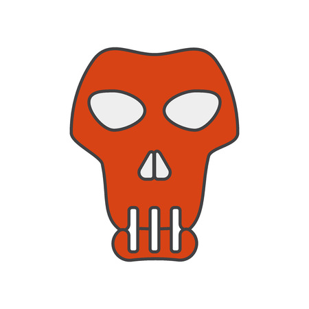 Skull icon vector isolated on white background for your web and mobile app design, Skull logo conceptのイラスト素材