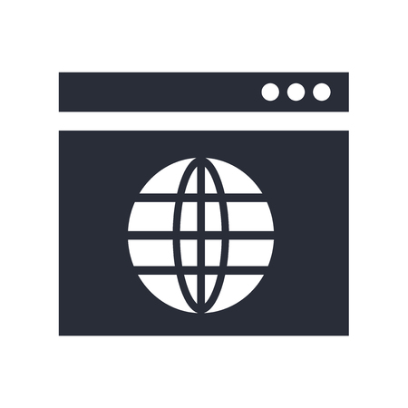 Surfing the net icon vector isolated on white background for your web and mobile app design, Surfing the net logo conceptのイラスト素材